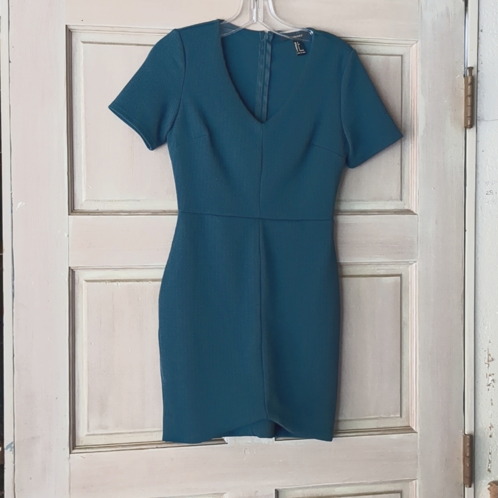 Teal mini dress